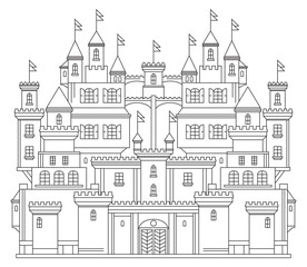 Castle fairy tale, vector