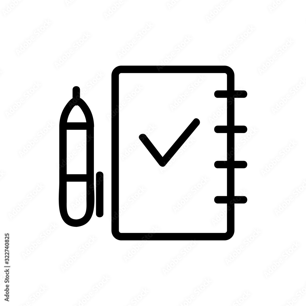 Poster exam testing icon vector. thin line sign. isolated contour symbol illustration