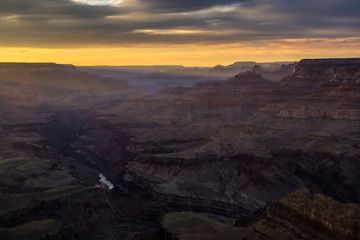 Obraz na płótnie Canvas a steep-sided canyon carved by the Colorado River in Arizona, United States. 