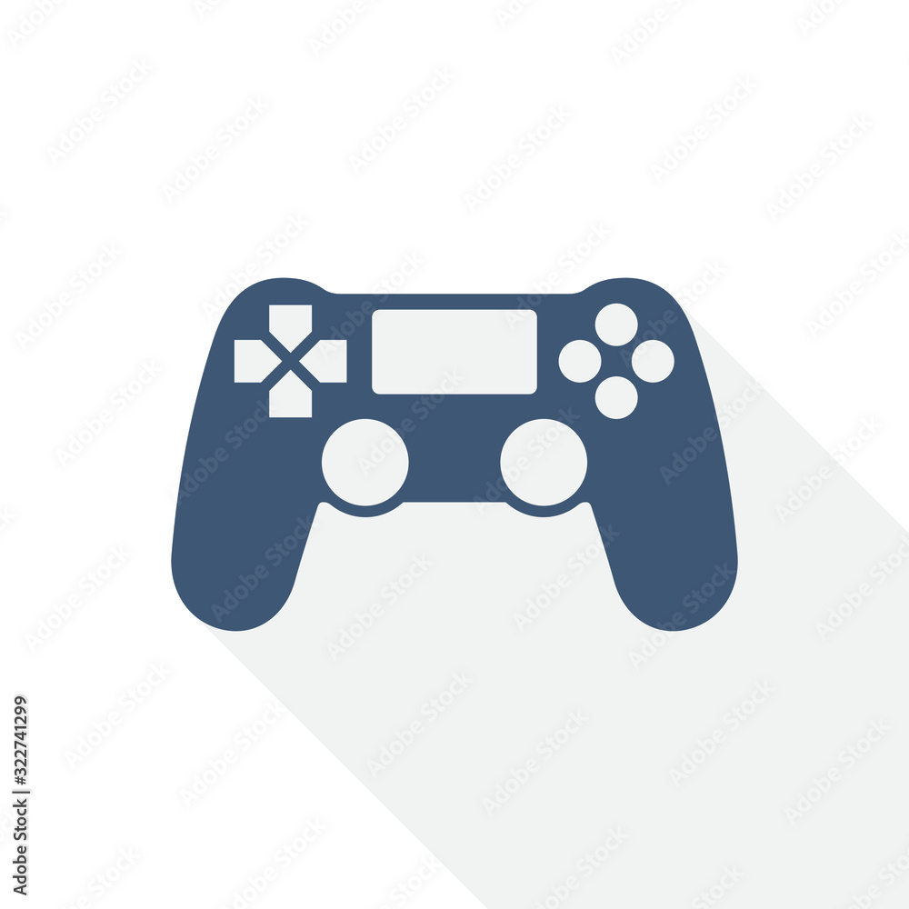 Aufkleber wireless gaming controller vector icon, gamepad flat design illustration in eps 10
