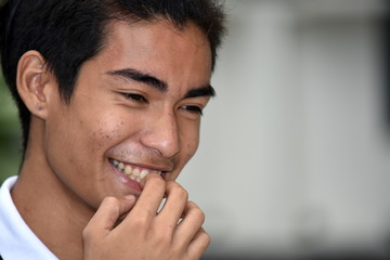 Obraz premium A Handsome Filipino Male Thinking