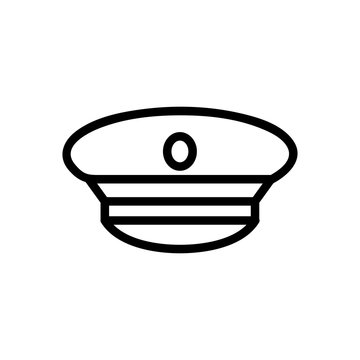 recommend clip art: cap sailor icon vector. Thin line sign. Isolated contour symbol illustration