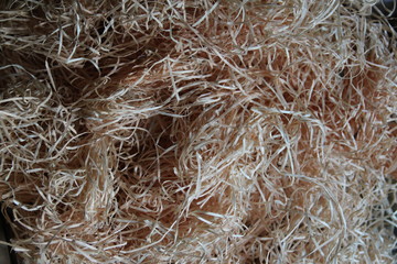 Natural stuffing padding straw texture