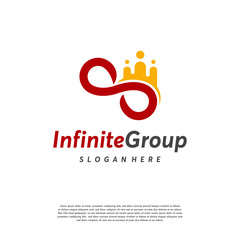 Infinity Group People logo designs concept vector, Community logo designs symbol template