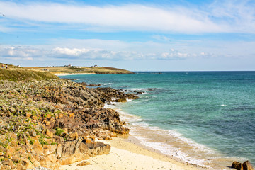 Plouhinec. La cote dans la baie d'Audierne. Finistère. Bretagne