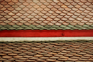 Top roof of Thai temple
