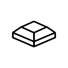 chocolate icon vector. Thin line sign. Isolated contour symbol illustration