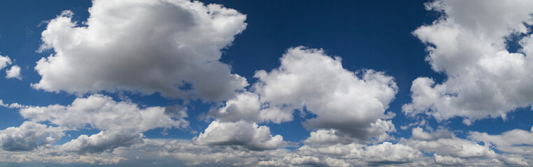 Blue sky with white clouds, natural backgrounds, panoramic sky