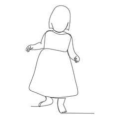 vector, on a white background, sketch, contour baby creeps