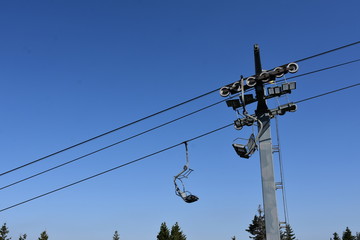 elevator against the sky and landscape