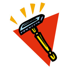 disposable shaving razor icon- vector illustration