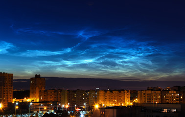  Noctilucent clouds over the city