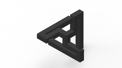 3D rendering of a computer generated optical Escher illusion