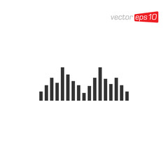 Obraz premium Equalizer Sound Icon Design Vector