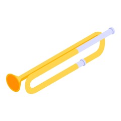 Trumpet icon. Isometric of trumpet vector icon for web design isolated on white background