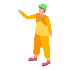 Circus clown icon. Isometric of circus clown vector icon for web design isolated on white background