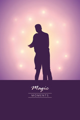 magic moments couple in love vector illustration EPS10