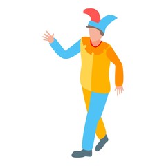 Happy clown icon. Isometric of happy clown vector icon for web design isolated on white background