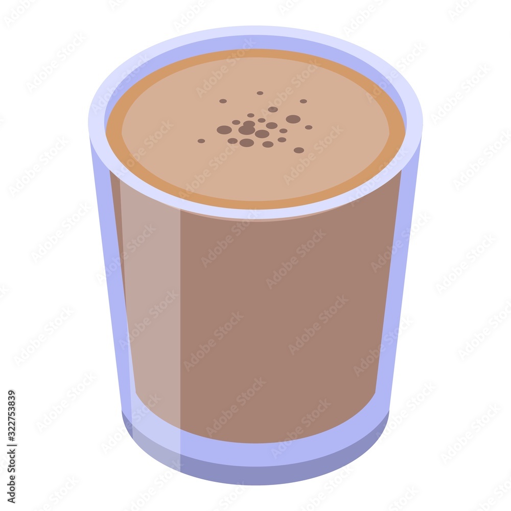 Poster cocoa cup icon. isometric of cocoa cup vector icon for web design isolated on white background