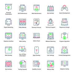 Web Setting Flat Icons Pack 