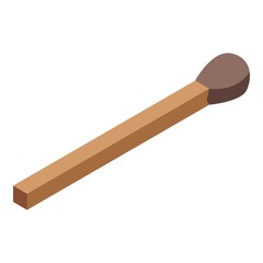 Wood match icon. Isometric of wood match vector icon for web design isolated on white background