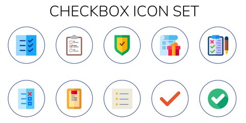 Modern Simple Set of checkbox Vector flat Icons