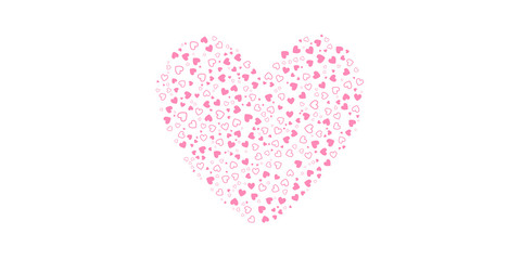 Pink white love heart shape abstract background. Love vector illustration for presentation design. Suit for business, corporate, institution, party, festive, seminar, and talks.