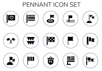 pennant icon set