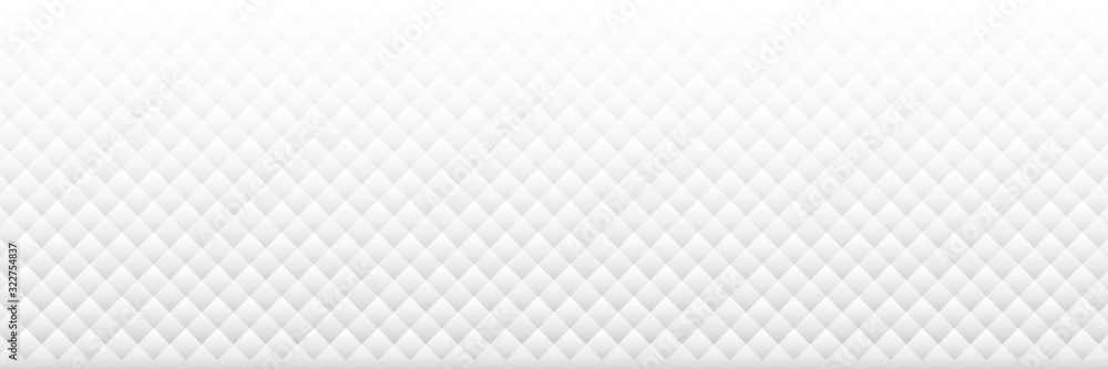 Wall mural white grey abstract background with square shape pattern. vector for presentation design. suit for b