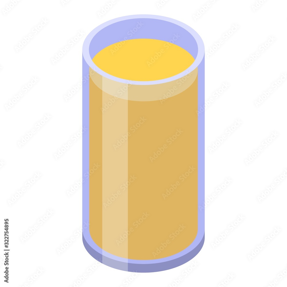 Poster peach smoothie icon. isometric of peach smoothie vector icon for web design isolated on white backgr
