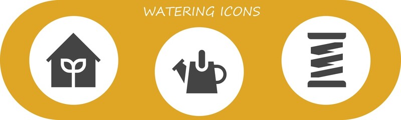 watering icon set