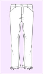 Pants, Fashion Flats Template in 2020