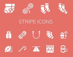 Modern Simple Set of stripe Vector filled Icons