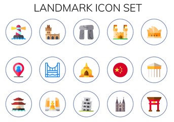landmark icon set