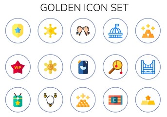 Fototapeta premium golden icon set