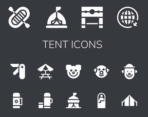 Modern Simple Set of tent Vector filled Icons