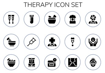 therapy icon set