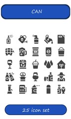 Modern Simple Set of can Vector filled Icons