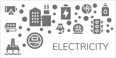 electricity icon set