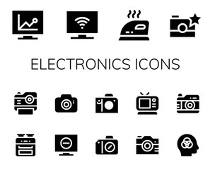 electronics icon set