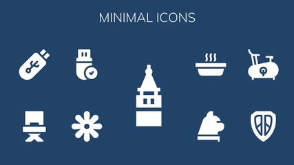 Fototapeta na wymiar Modern Simple Set of minimal Vector filled Icons