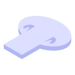 Cutted mushroom icon. Isometric of cutted mushroom vector icon for web design isolated on white background