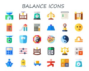 balance icon set