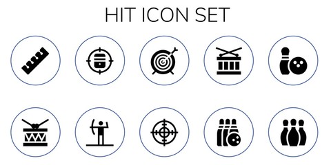 Modern Simple Set of hit Vector filled Icons