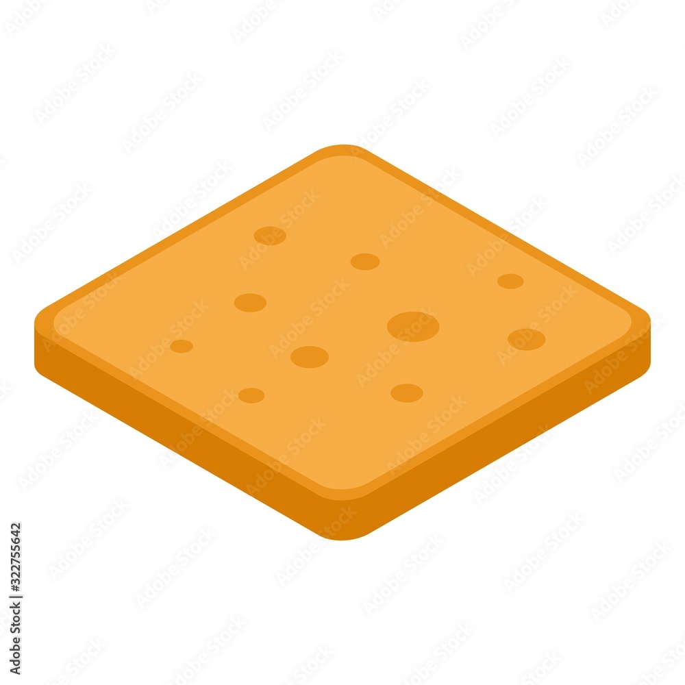 Poster biscuit icon. isometric of biscuit vector icon for web design isolated on white background
