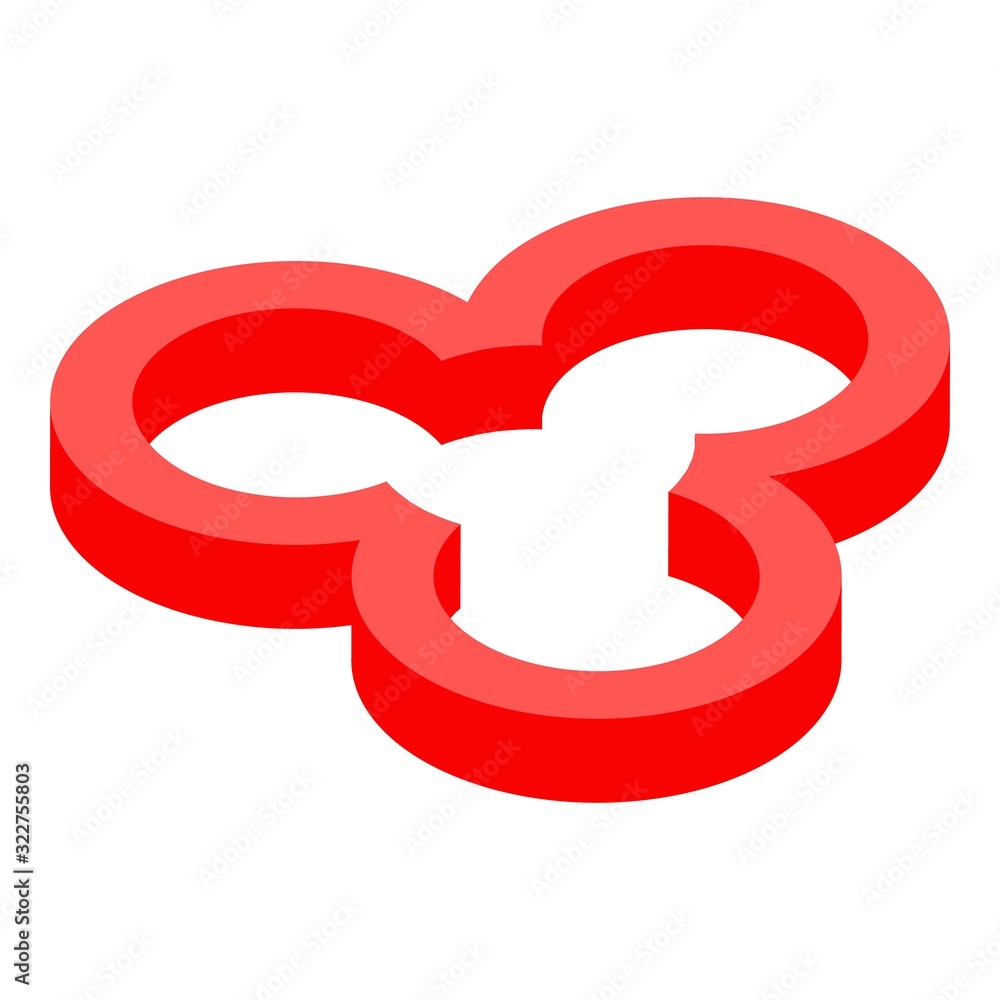 Poster paprika slice icon. isometric of paprika slice vector icon for web design isolated on white backgrou