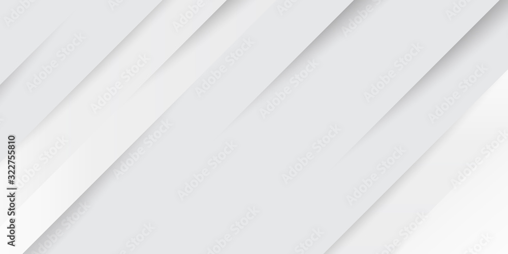 Poster grey white abstract background paper shine and layer element vector for presentation design. suit fo