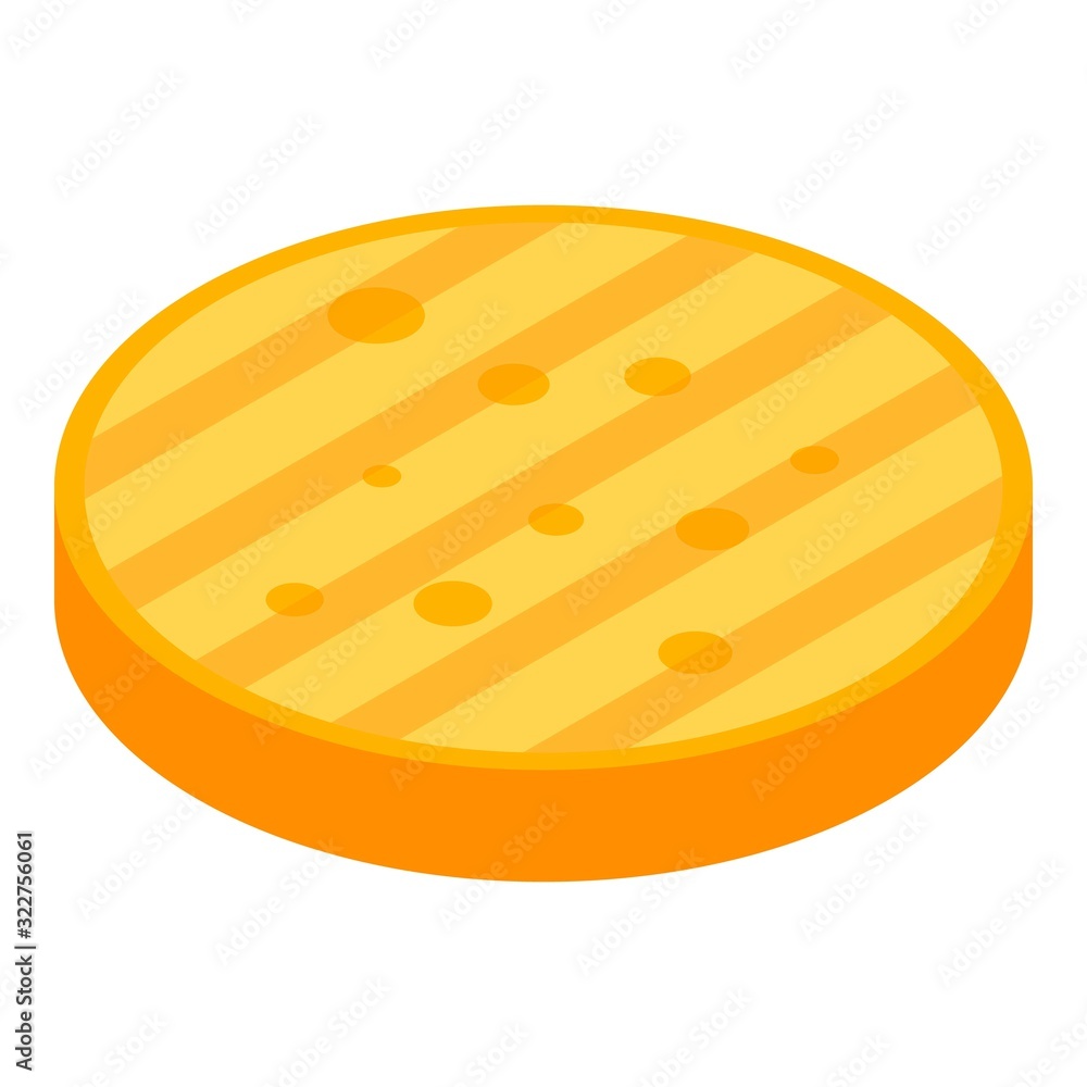 Poster fried bun icon. isometric of fried bun vector icon for web design isolated on white background