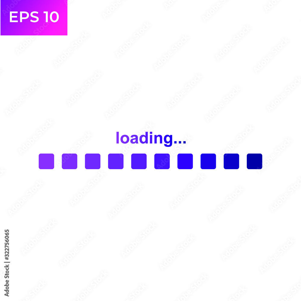 Poster loading bar progress icon template color editable. download indicators symbol logo vector sign isola