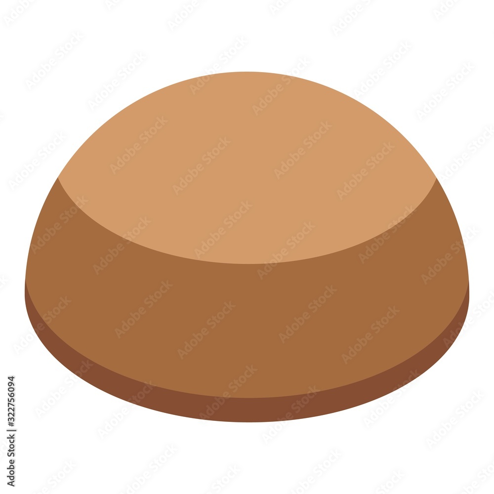 Poster burger bun cap icon. isometric of burger bun cap vector icon for web design isolated on white backgr
